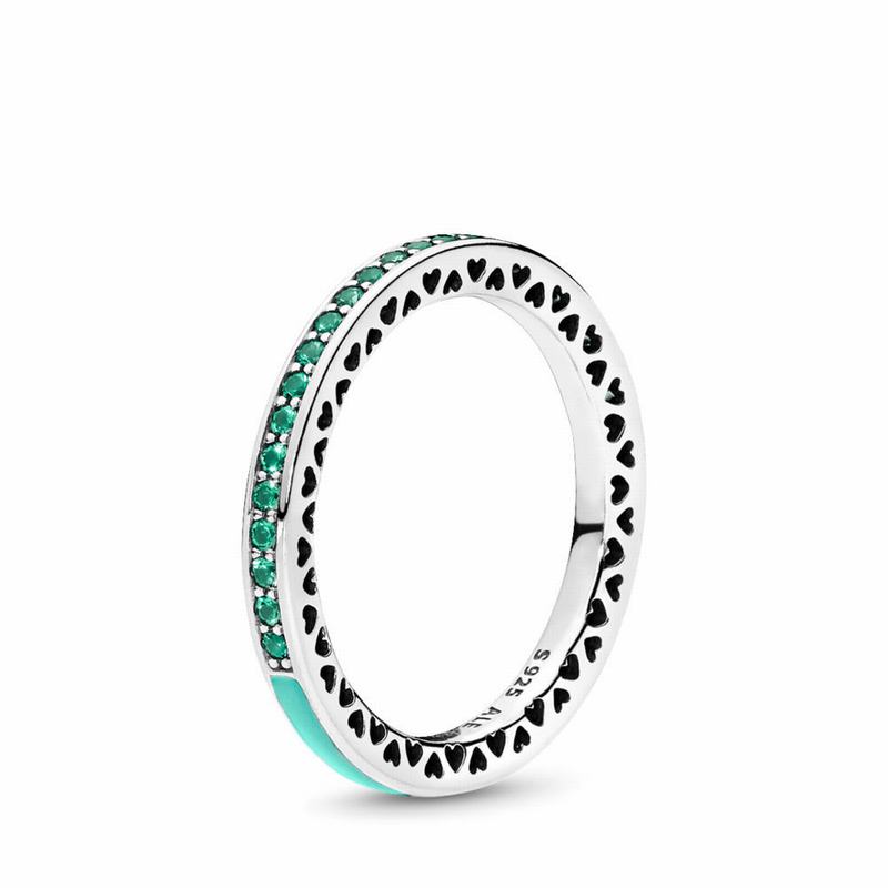 Pandora Radiant Hearts Stackable Ring NZ, Sterling Silver (162539-JHX)